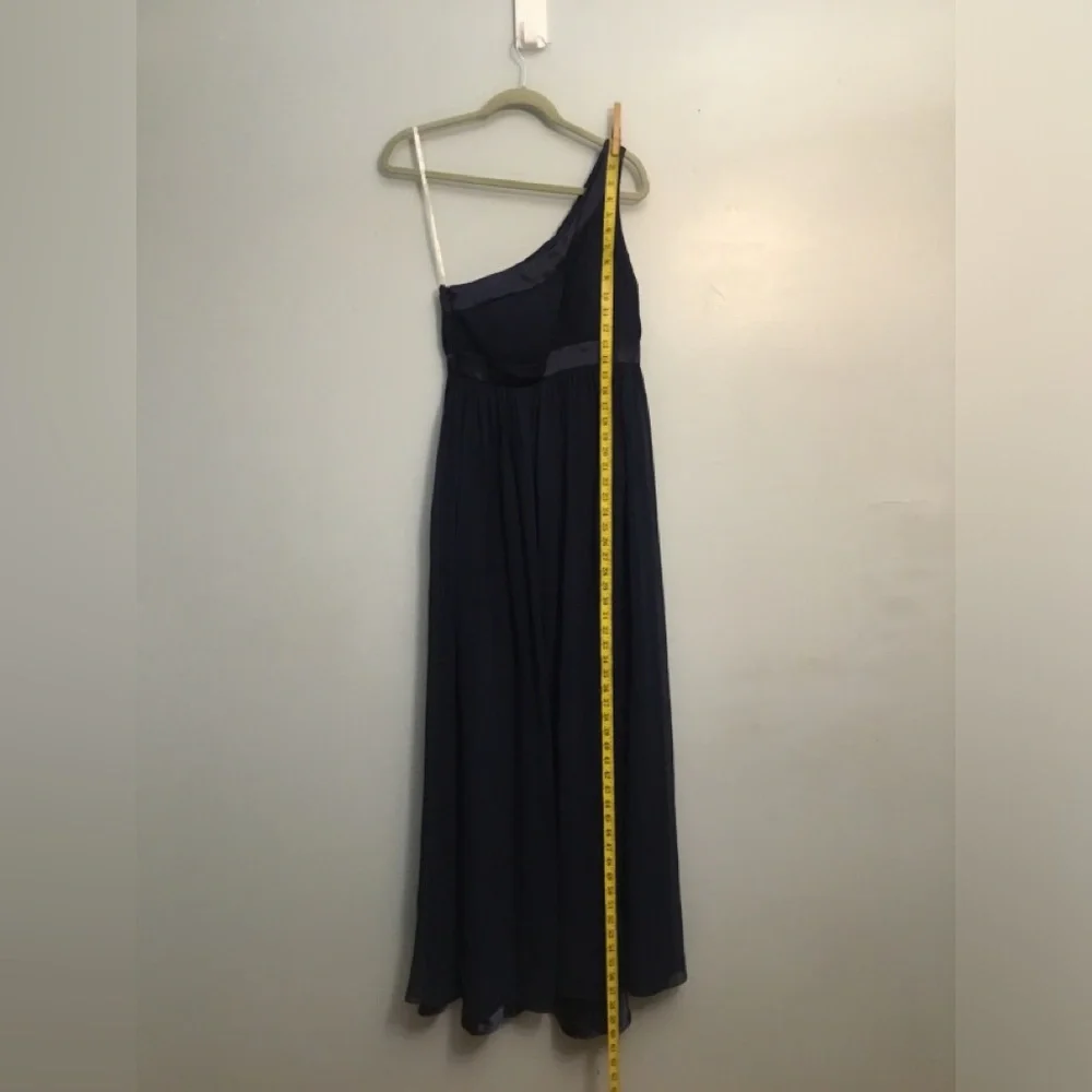 Bari Jay One-Shoulder Navy Dress